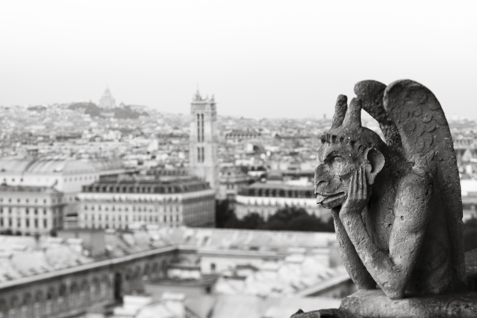 Bored gargoyle staring into distance