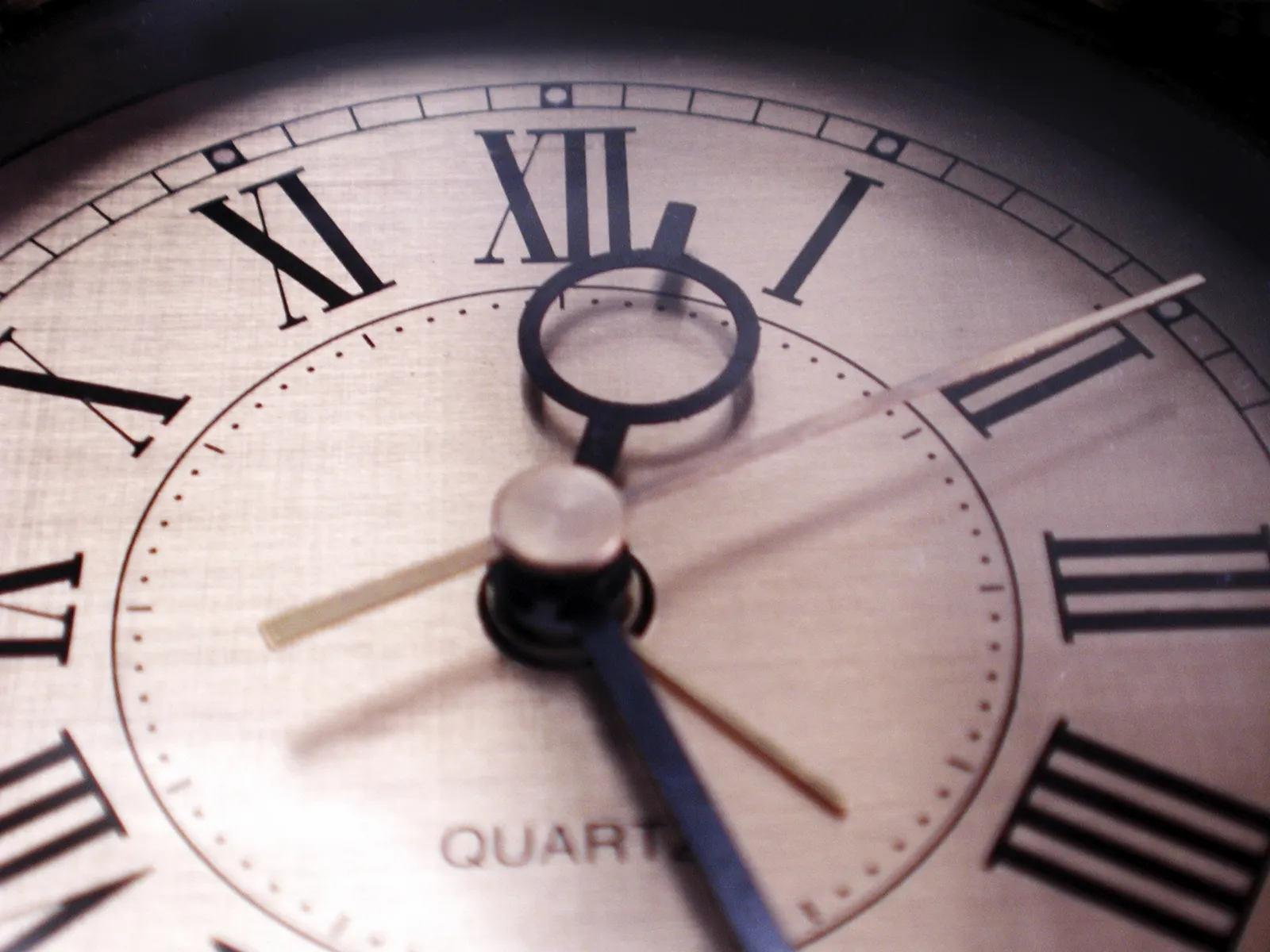 close-up of a clock